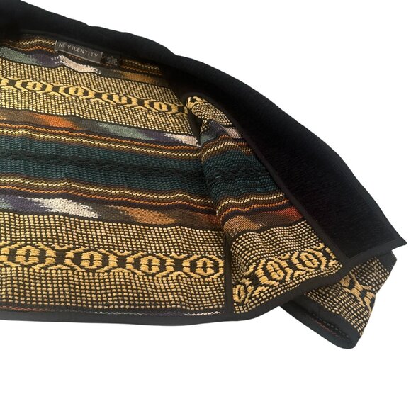 New Identity Southwest Tapestry Blazer Women Cropped Shawl Collar Western Cotton - Picture 8 of 16